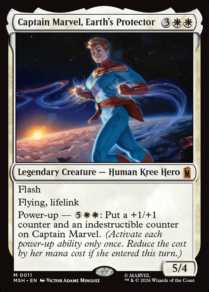 MTG Card Title: Captain Marvel, Earth's Protector MSH/11