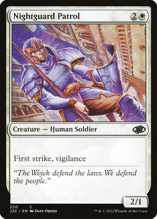 MTG Card Title: Nightguard Patrol J22/220