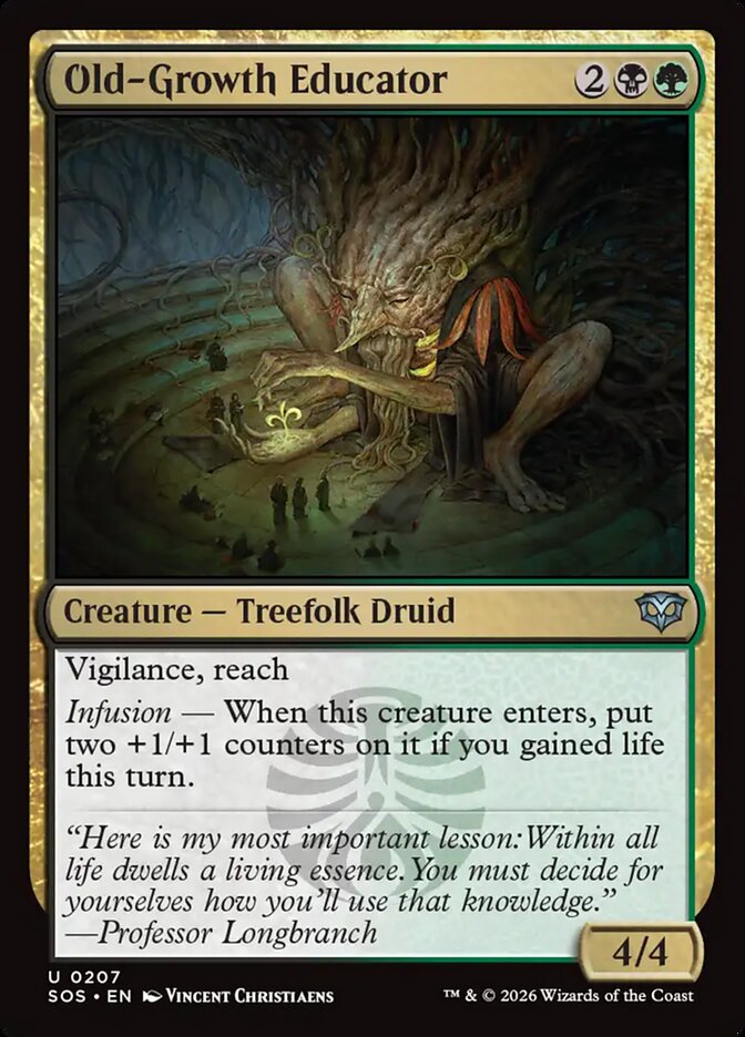 MTG Card Title: Old-Growth Educator SOS/207