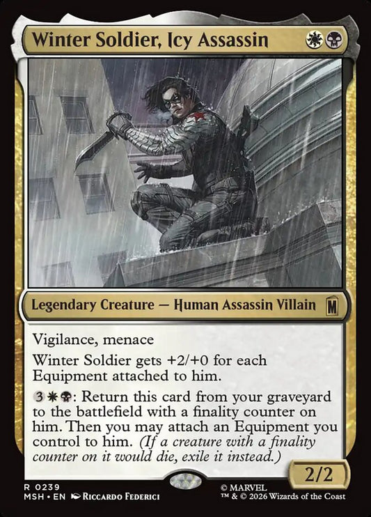 MTG Card Title: Winter Soldier, Icy Assassin MSH/239