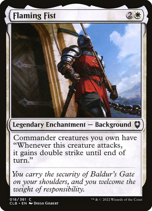 MTG Card Title: Flaming Fist CLB/18