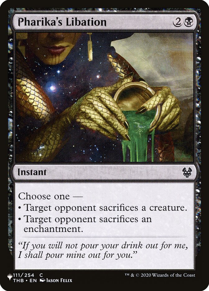 MTG Card Title: Pharika's Libation PLST/THB-111