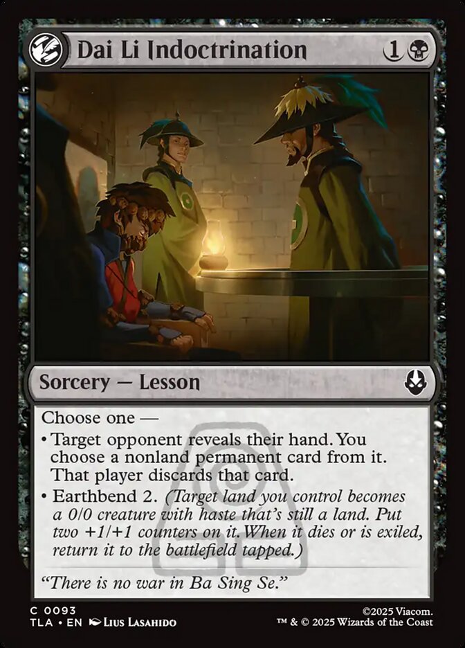 MTG Card Title: Dai Li Indoctrination TLA/93