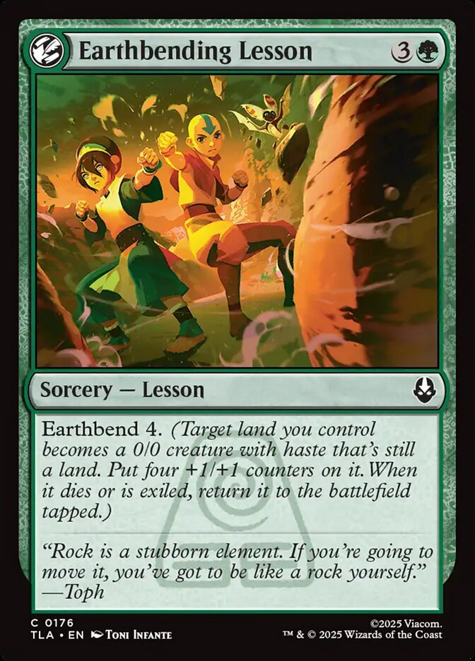 MTG Card Title: Earthbending Lesson TLA/176