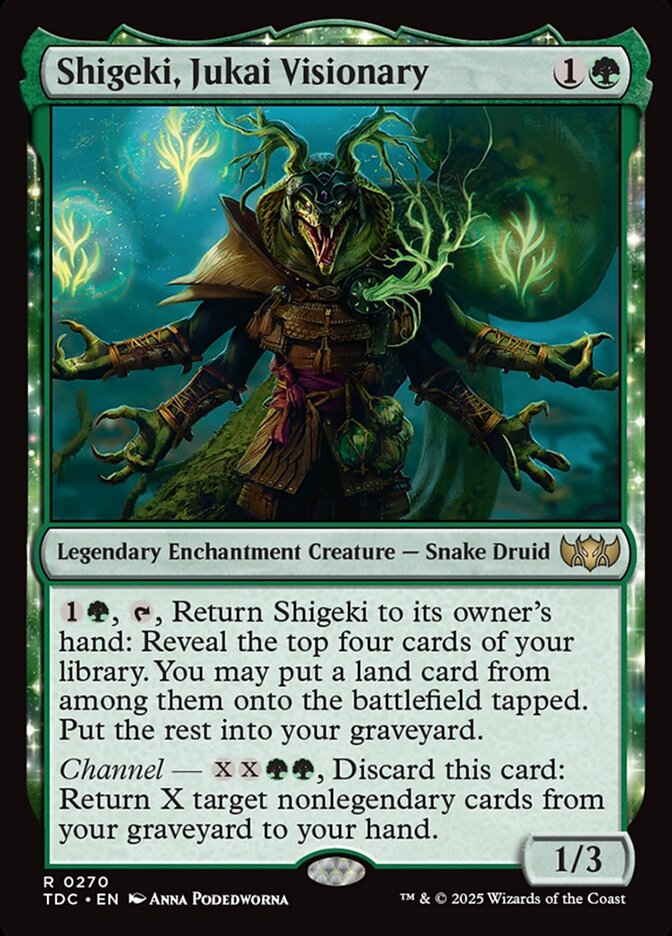 MTG Card Title: Shigeki, Jukai Visionary TDC/270