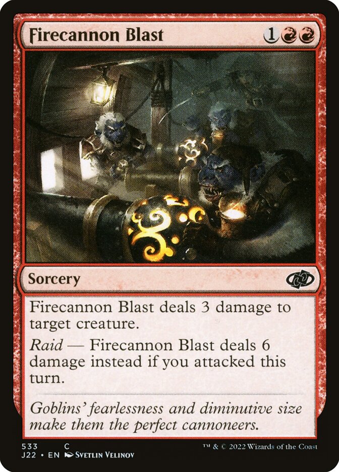 MTG Card Title: Firecannon Blast J22/533