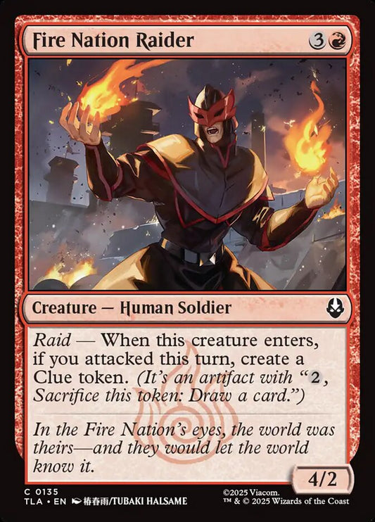 MTG Card Title: Fire Nation Raider TLA/135