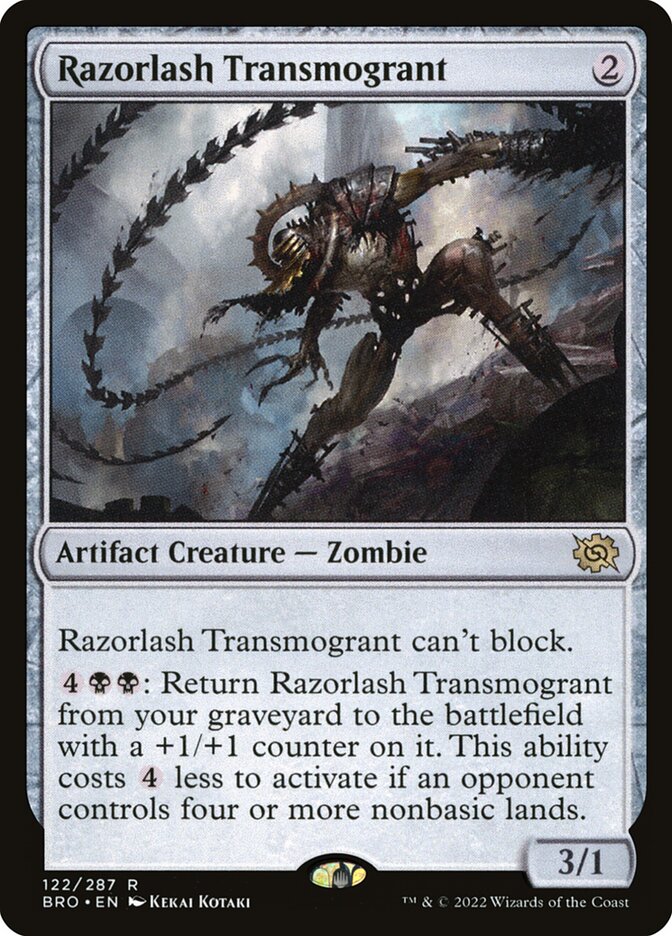 MTG Card Title: Razorlash Transmogrant BRO/122