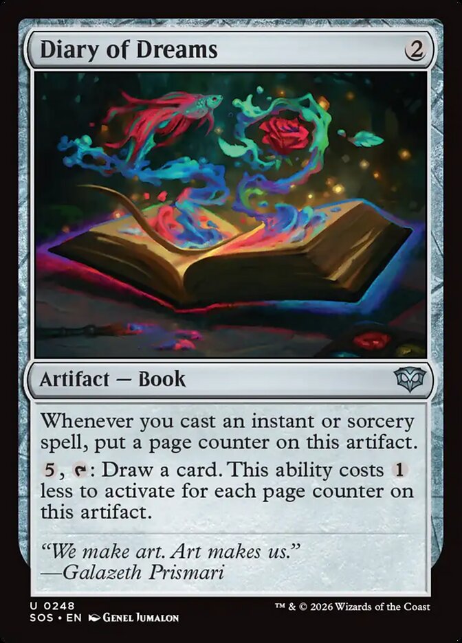 MTG Card Title: Diary of Dreams SOS/248