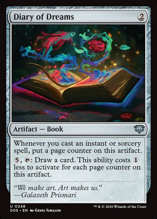 MTG Card Title: Diary of Dreams SOS/248
