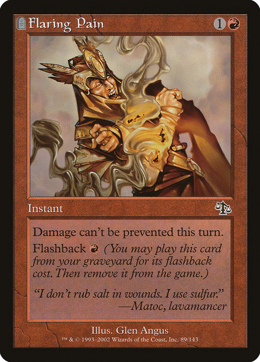 MTG Card Title: Flaring Pain JUD/89