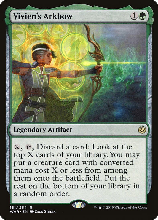 MTG Card Title: Vivien's Arkbow WAR/181
