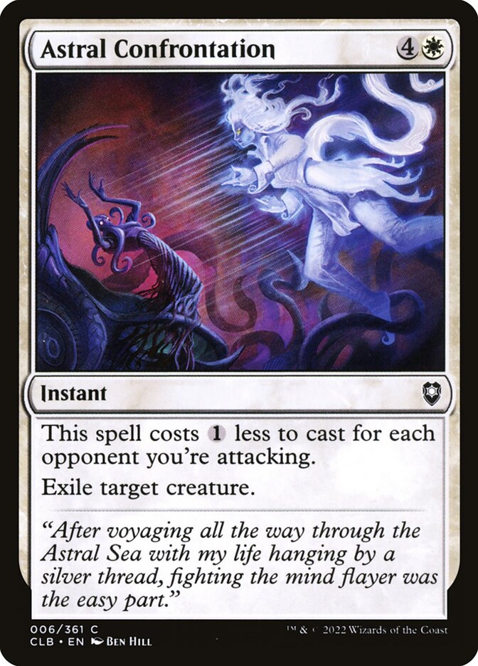 MTG Card Title: Astral Confrontation CLB/6
