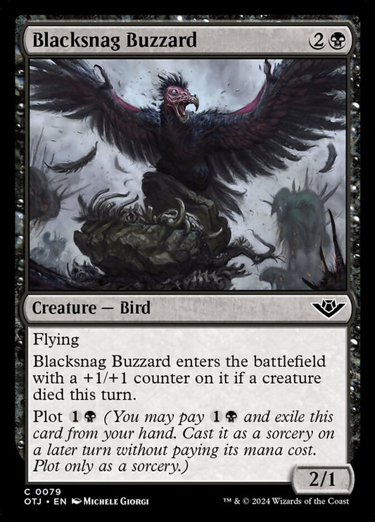 MTG Card Title: Blacksnag Buzzard OTJ/79