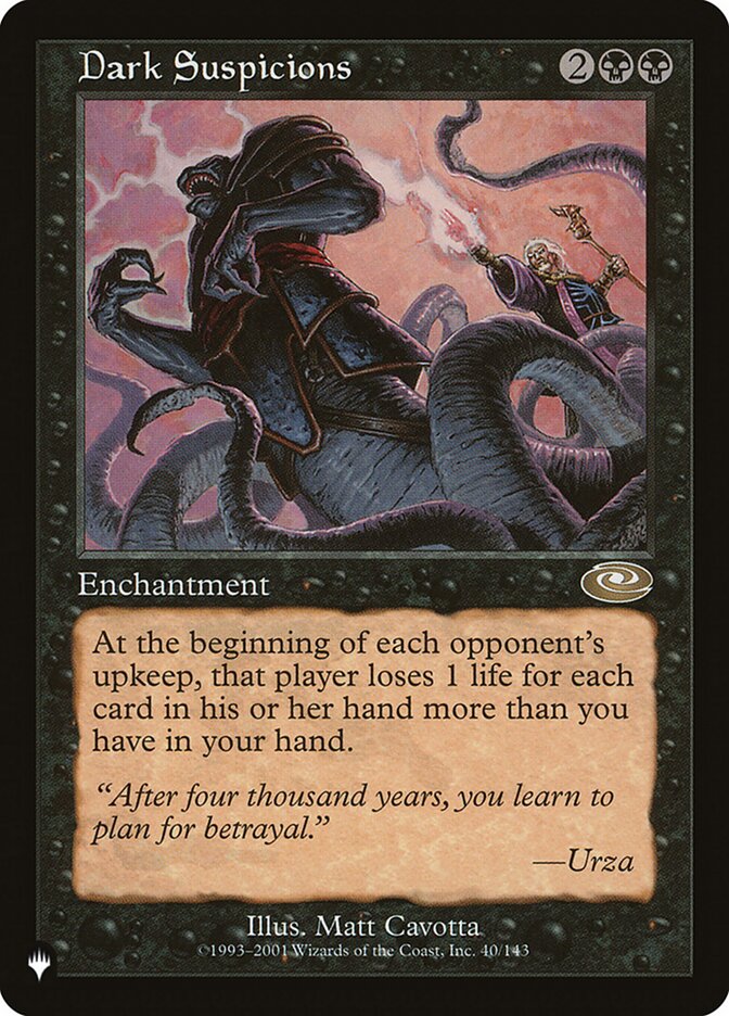 MTG Card Title: Dark Suspicions PLST/PLS-40