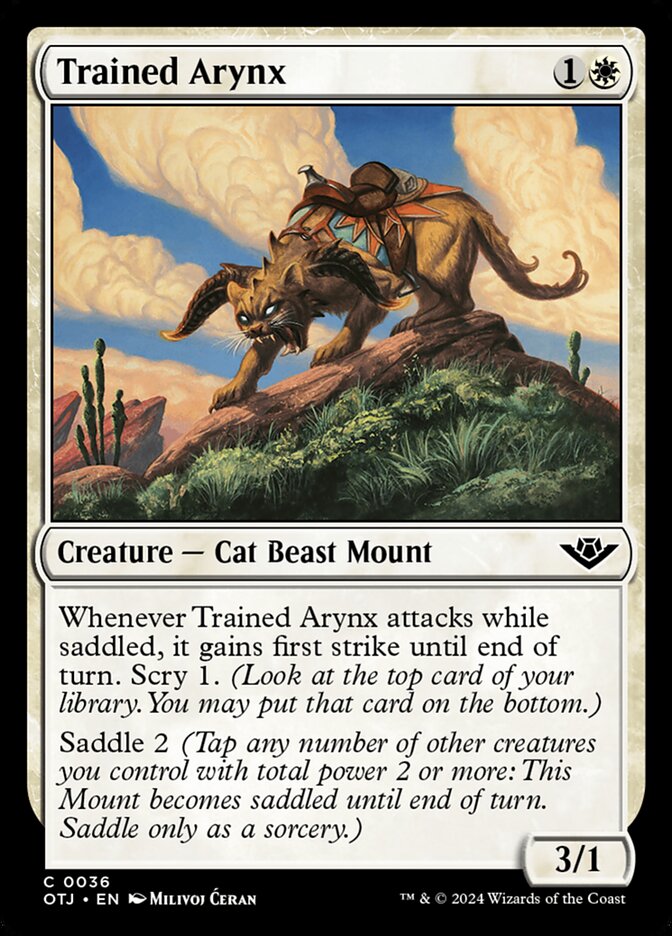 MTG Card Title: Trained Arynx OTJ/36