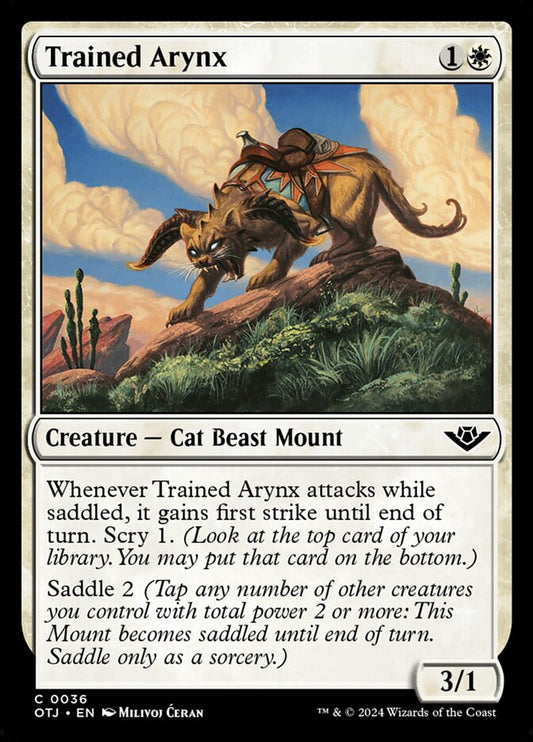MTG Card Title: Trained Arynx OTJ/36