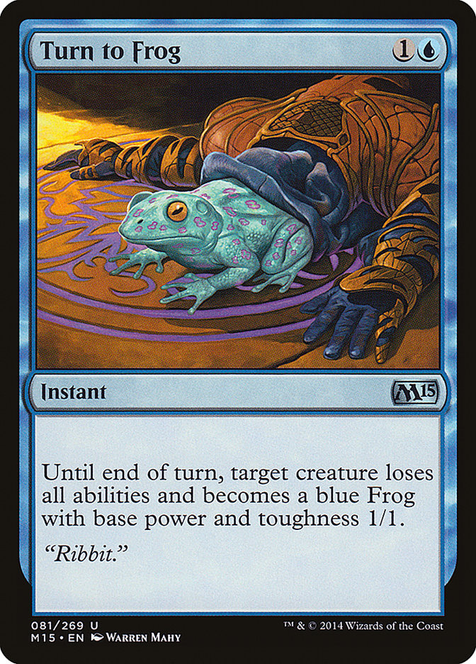 MTG Card Title: Turn to Frog M15/81