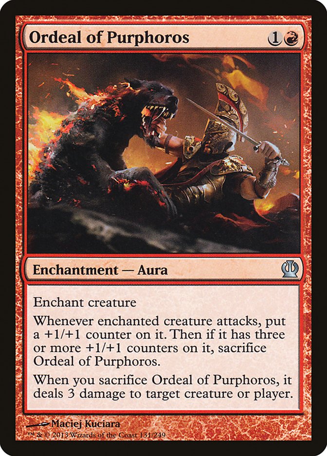 MTG Card Title: Ordeal of Purphoros THS/131