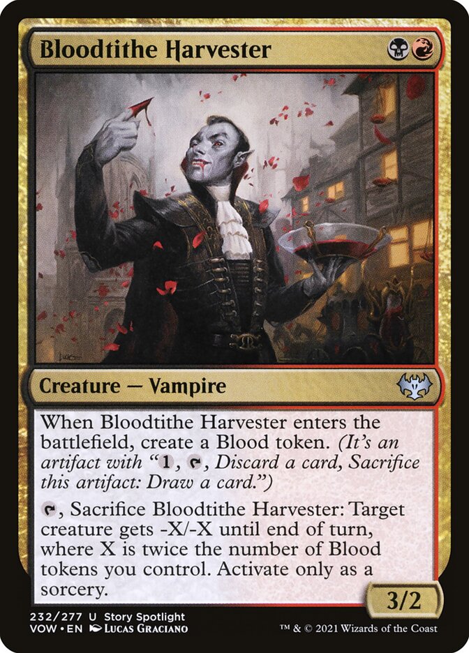 MTG Card Title: Bloodtithe Harvester VOW/232