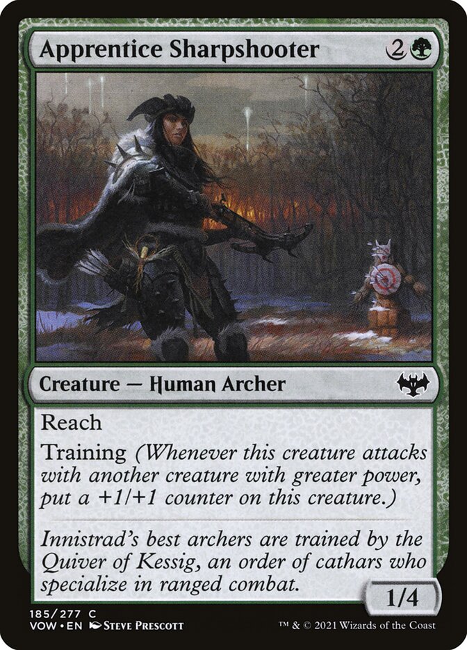 MTG Card Title: Apprentice Sharpshooter VOW/185