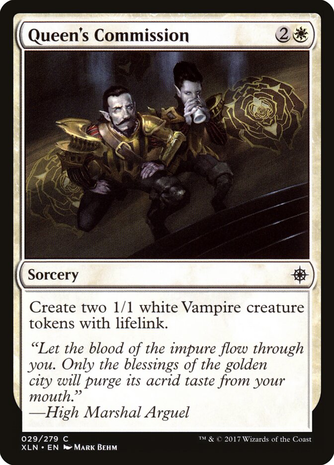 MTG Card Title: Queen's Commission XLN/29