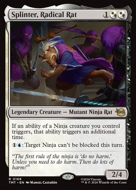 MTG Card Title: Splinter, Radical Rat TMT/169