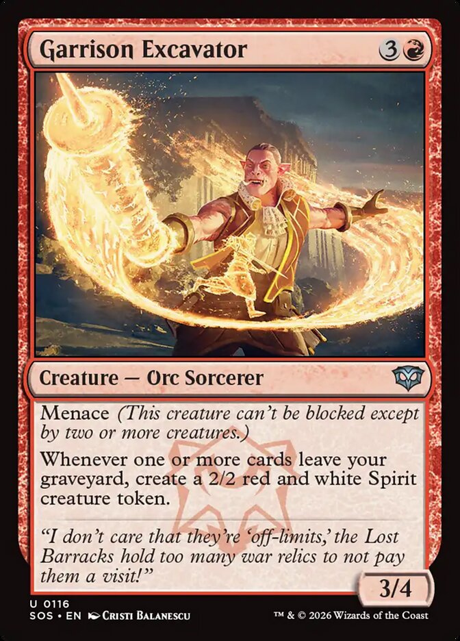 MTG Card Title: Garrison Excavator SOS/116
