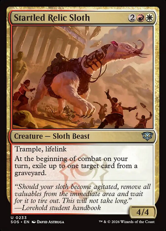 MTG Card Title: Startled Relic Sloth SOS/233