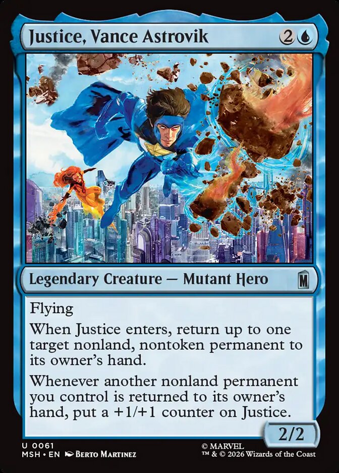 MTG Card Title: Justice, Vance Astrovik MSH/61