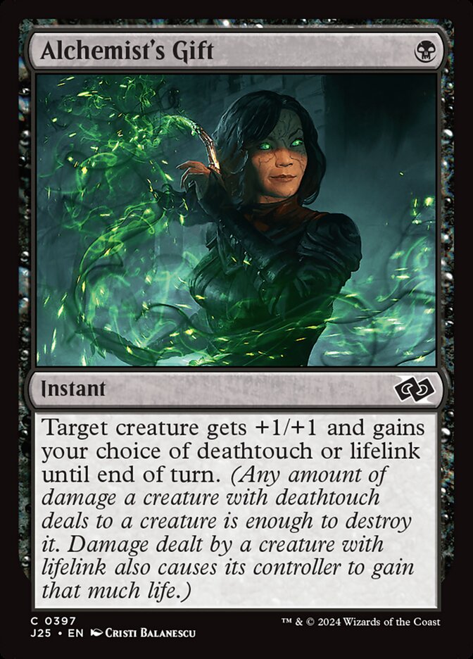 MTG Card Title: Alchemist's Gift J25/397