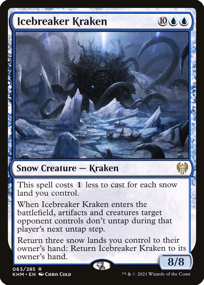 MTG Card Title: Icebreaker Kraken KHM/63
