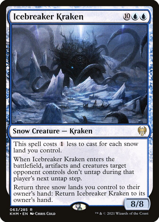 MTG Card Title: Icebreaker Kraken KHM/63