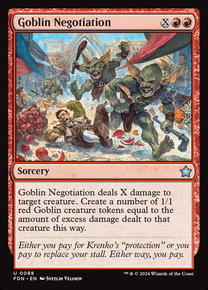 MTG Card Title: Goblin Negotiation FDN/88
