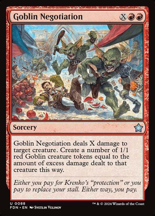 MTG Card Title: Goblin Negotiation FDN/88