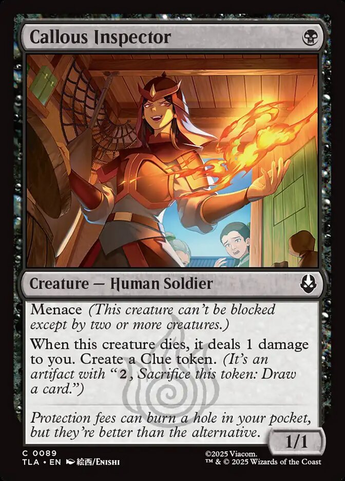 MTG Card Title: Callous Inspector TLA/89