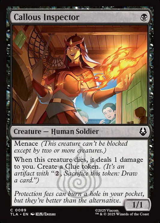 MTG Card Title: Callous Inspector TLA/89