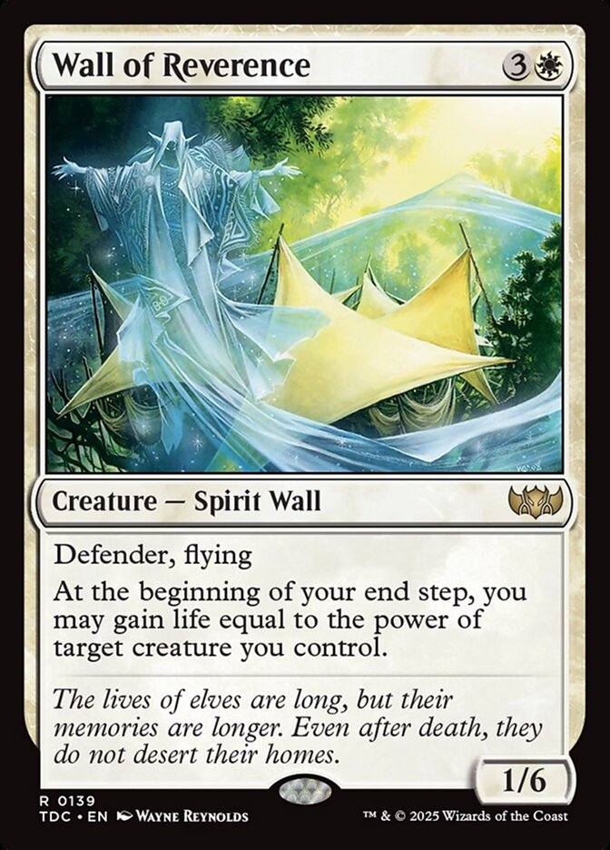 MTG Card Title: Wall of Reverence TDC/139
