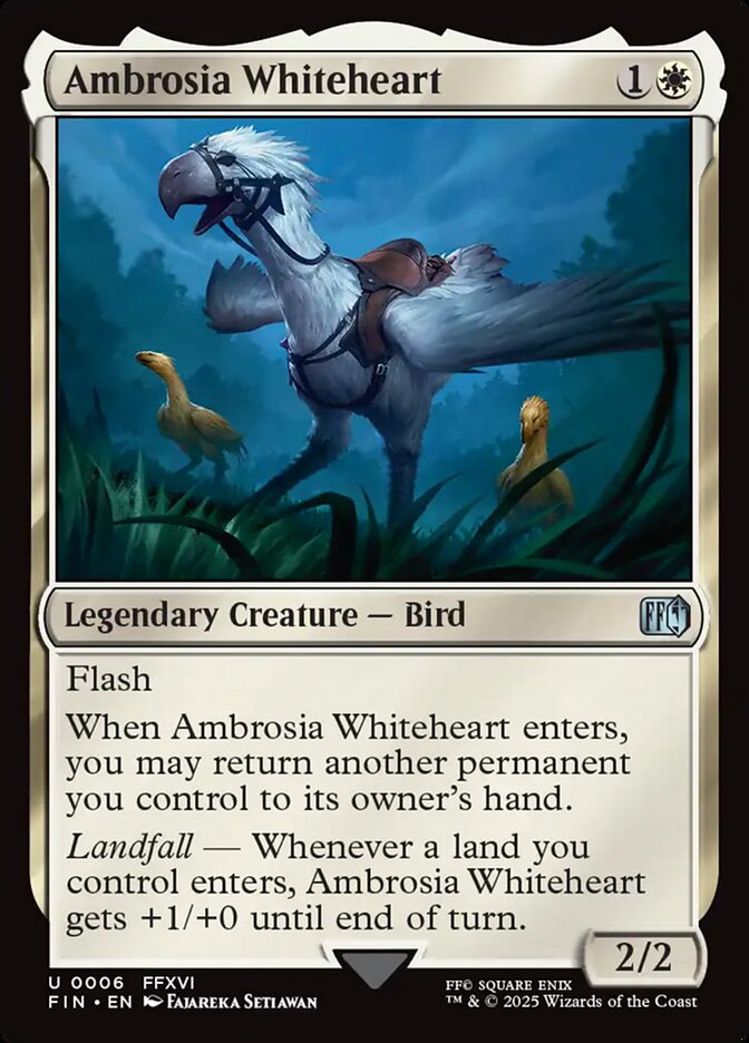 MTG Card Title: Ambrosia Whiteheart FIN/6