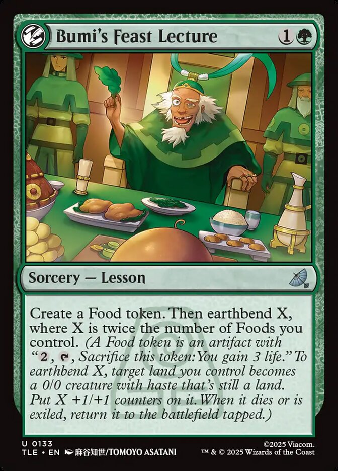 MTG Card Title: Bumi's Feast Lecture TLE/133