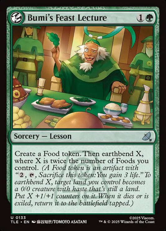 MTG Card Title: Bumi's Feast Lecture TLE/133