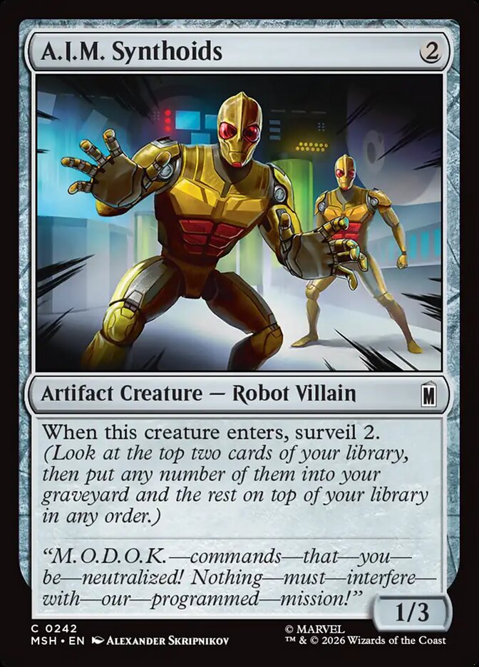 MTG Card Title: A.I.M. Synthoids MSH/242