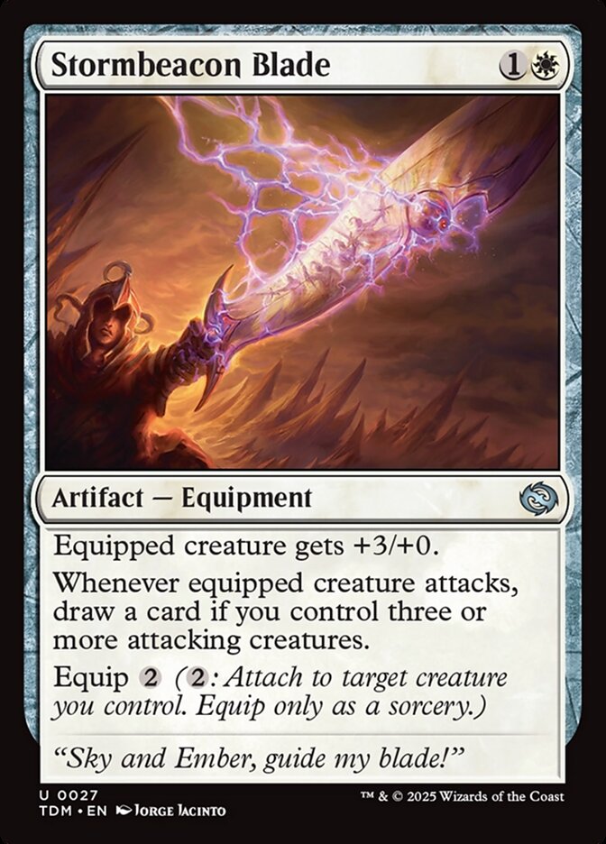 MTG Card Title: Stormbeacon Blade TDM/27