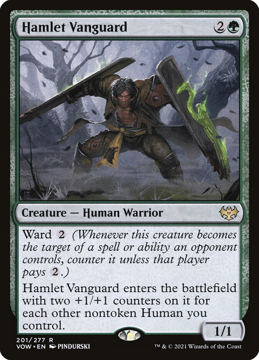 MTG Card Title: Hamlet Vanguard VOW/201