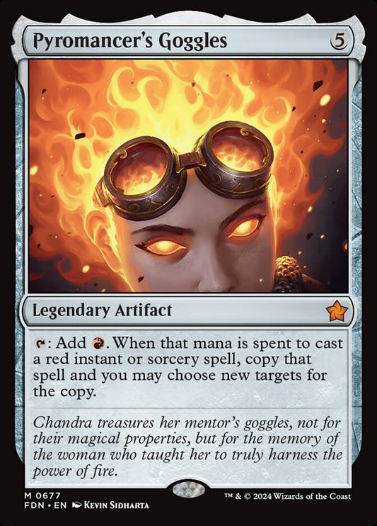 MTG Card Title: Pyromancer's Goggles FDN/677