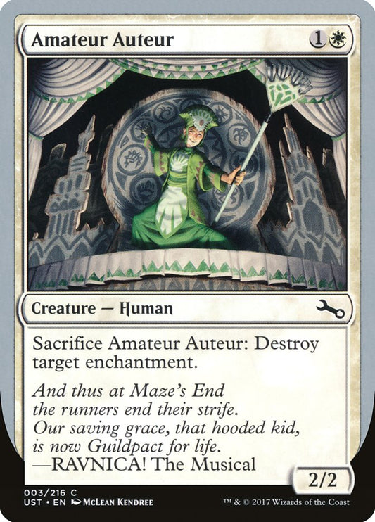 MTG Card Title: Amateur Auteur UST/3a