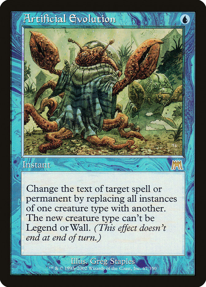 MTG Card Title: Artificial Evolution ONS/67