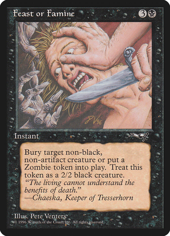 MTG Card Title: Feast or Famine ALL/49b