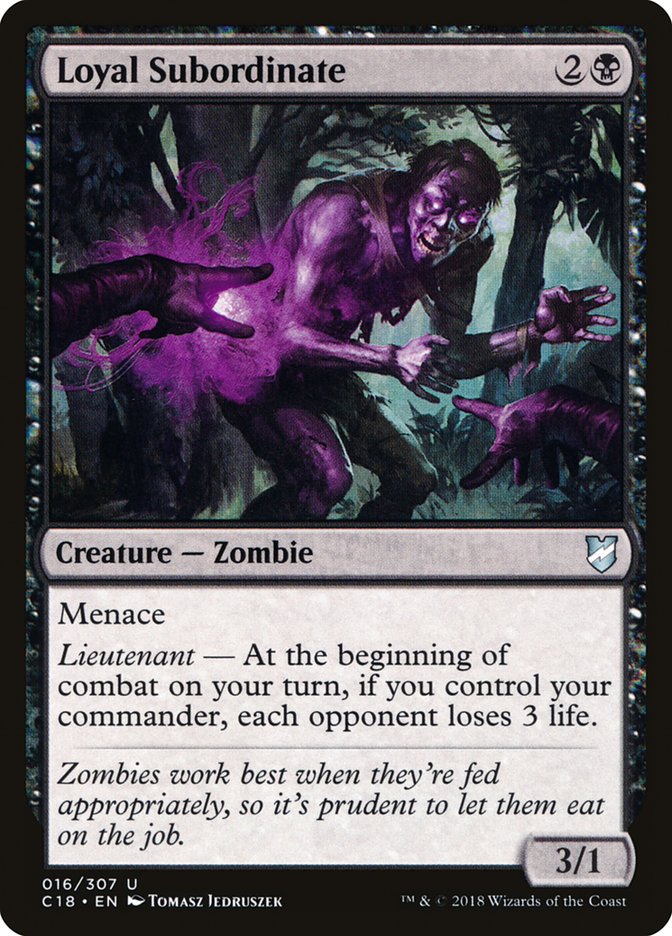 MTG Card Title: Loyal Subordinate C18/16
