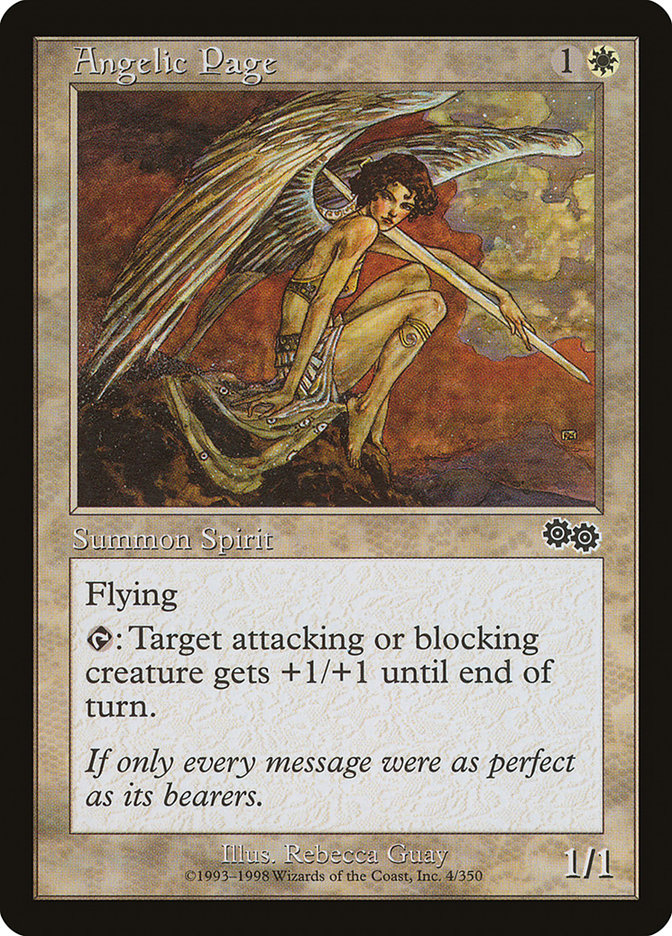 MTG Card Title: Angelic Page USG/4